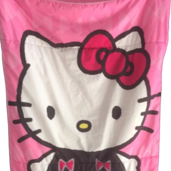 Hello Kitty Sleeping Bag Cozy Zip Up Pink White Multicolor Graphic 53"X29" - Picture 4 of 4